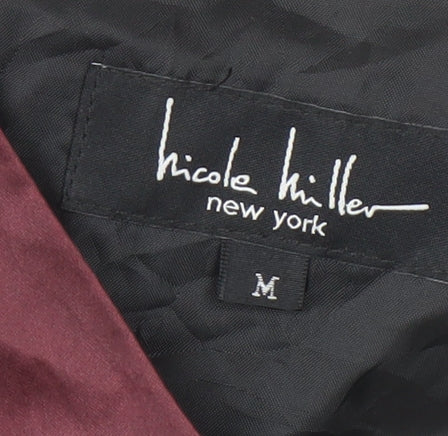 Nicole Miller New York Women Burgundy Suit Waistcoat M Classic Fit