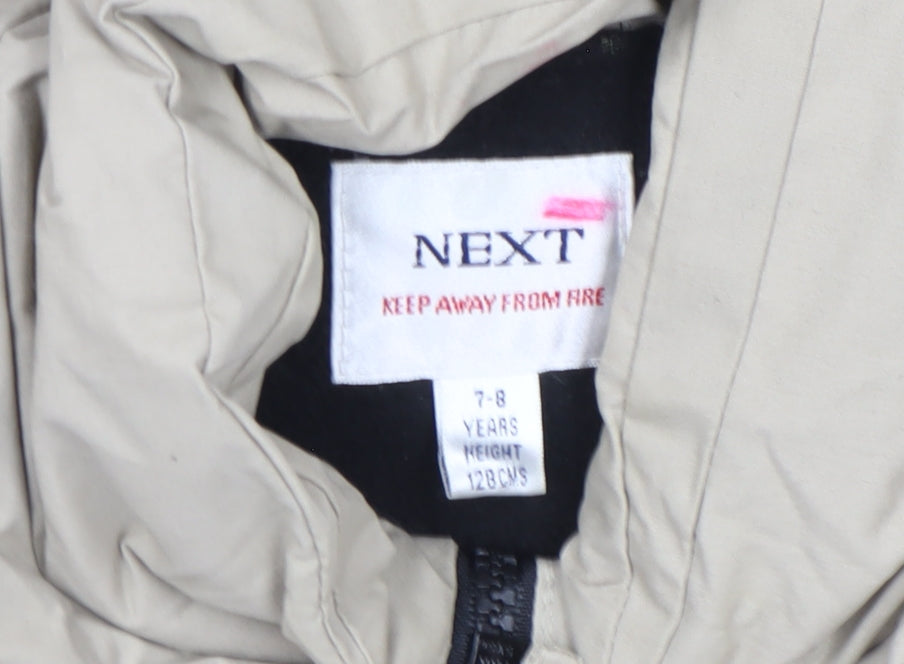 Next Boys Beige Padded Full Zip Bodywarmer 7-8 Years