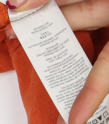 Frugi Girls Orange Stripe Full Zip Hoodie 8-9 Years Organic Cotton