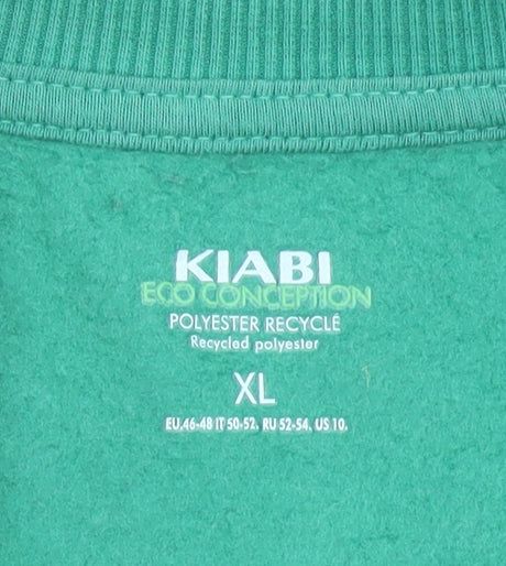 Kiabi Women Green Amore Recycled Polyester Sweatshirt XL