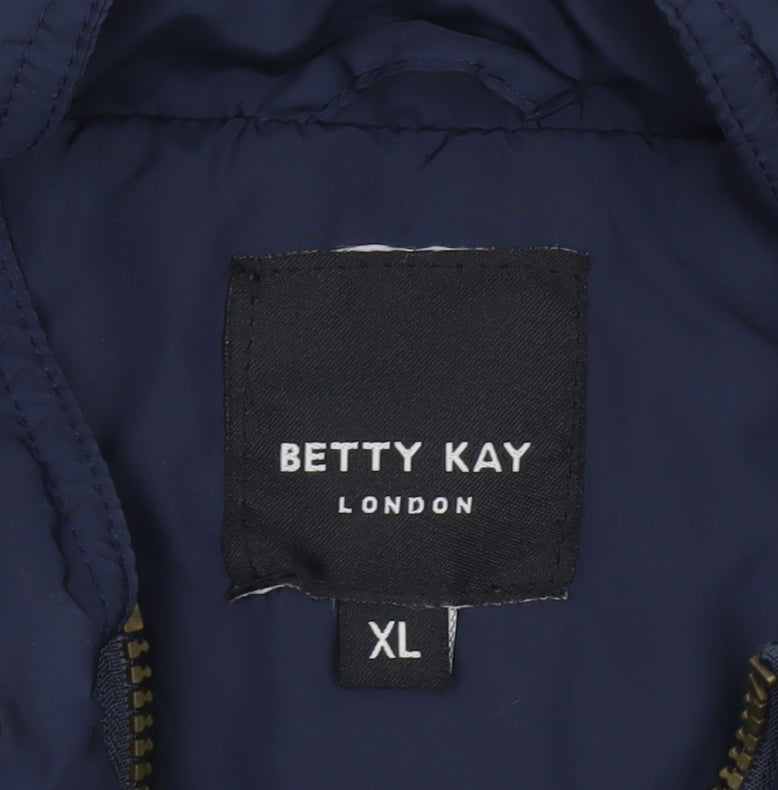 Betty Kay London Women's Blue Quilted Padded Waistcoat XL