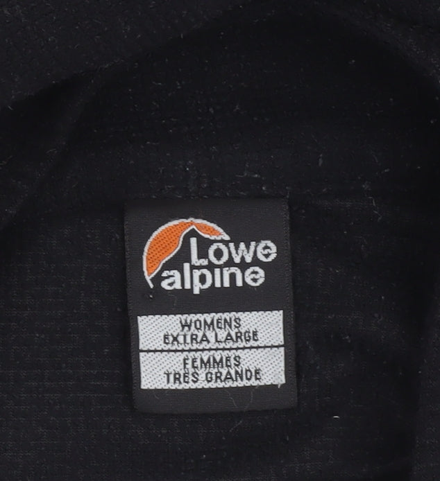 Lowe Alpine Women Black XL 1/2 Zip Fleece Pullover Sweatshirt