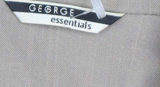 George Essentials Beige Women's Classic Blazer Size 12 Lined Workwear Jacket