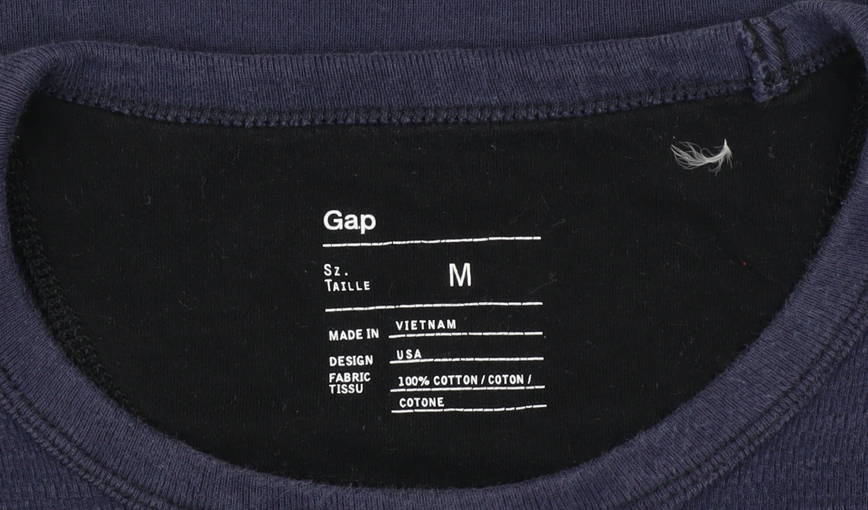 Gap Men’s Blue Cotton Crew Neck Pullover Sweatshirt Size M