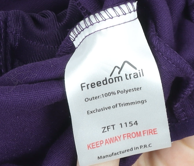 Freedom Trail Women's Purple Full Zip Fleece Jacket Size 10