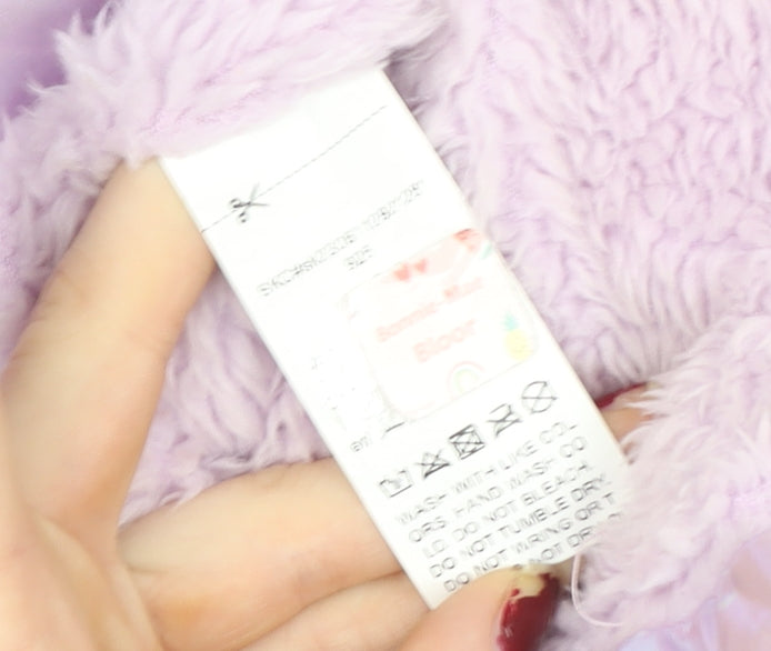 SHEIN Girls Purple Hooded Iridescent Puffer Coat 4 Years Lined Winter Jacket