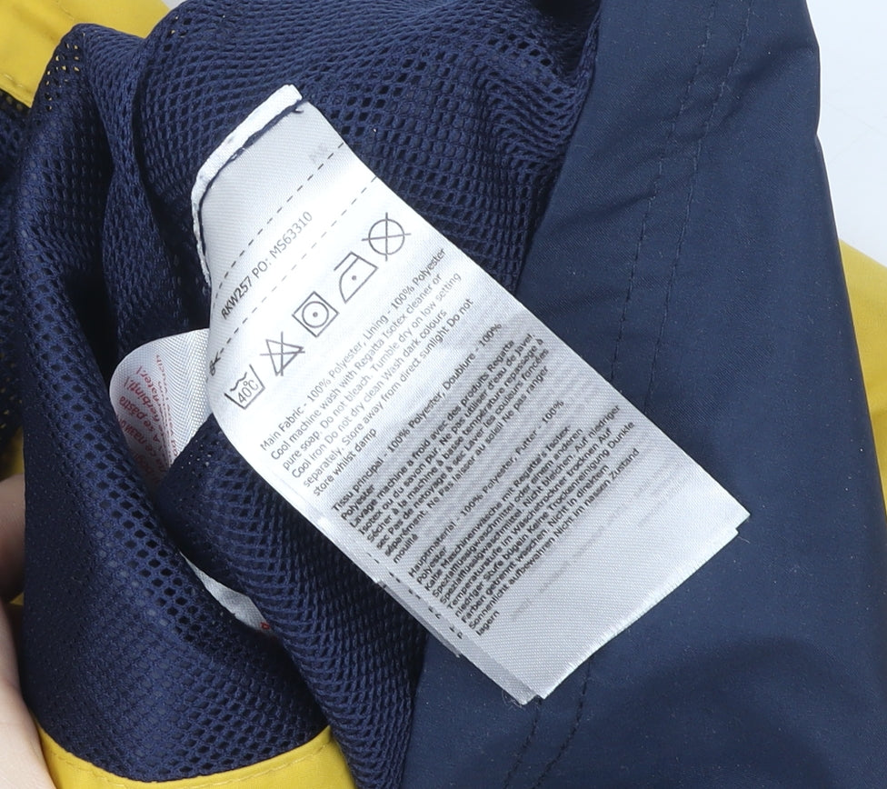 Regatta Boys Yellow Waterproof Hooded Rain Coat 5-6 Years