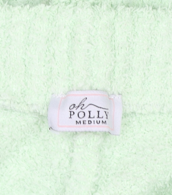 Oh Polly Women Mint Green Flared Fleece Trousers Medium