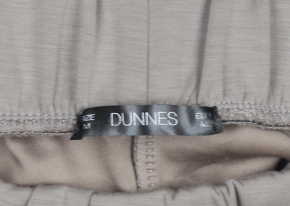 Dunnes Women’s Beige Cropped Jersey Trousers Size M