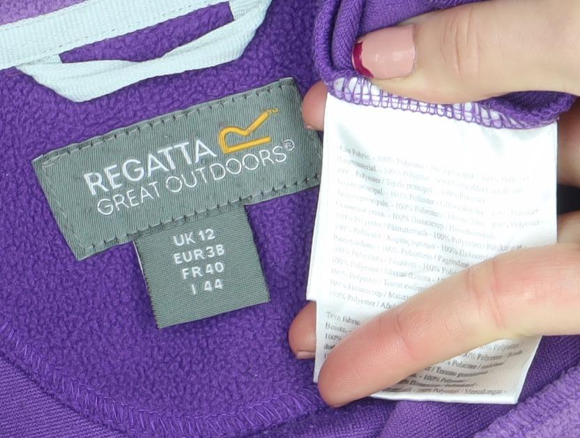 Regatta Women's Purple Fleece Full Zip Jacket Size 12
