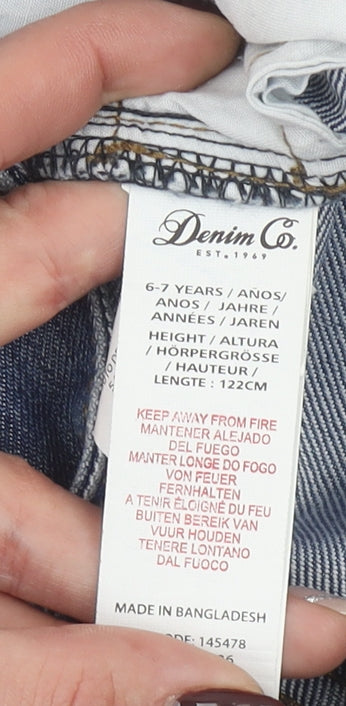 Denim Co. Boys Blue 6-7 Years Regular Fit Denim Chino Shorts