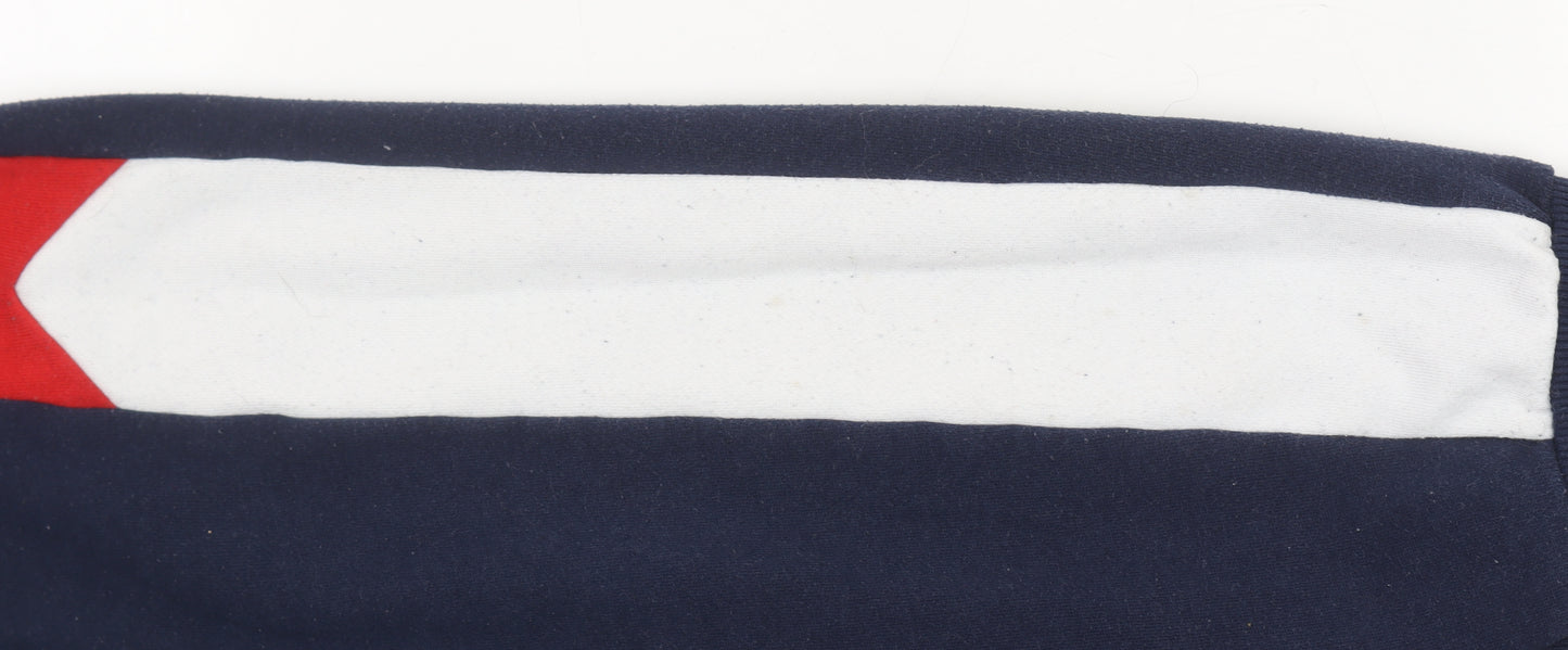 FILA Womens Blue Red White Jogger Sweatpants M Fleece Sportswear