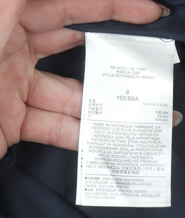 GAP Women’s Navy Modern Blazer UK 10 Classic Tailored Fit