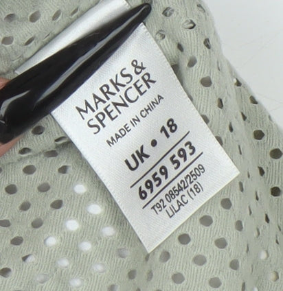 Marks and Spencer Womens Purple Size 18 Ski Jacket Waterproof Hooded