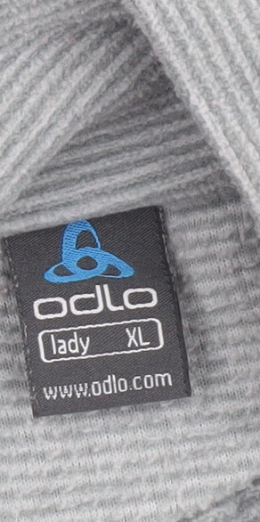 Odlo Womens Grey Full Zip Fleece Jacket XL Outdoor Casual