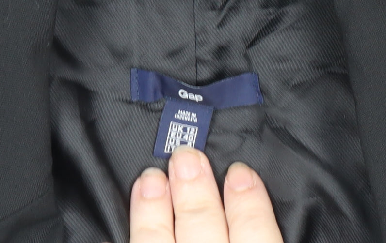 Gap Women Black UK 12 Classic Two-Button Blazer Jacket