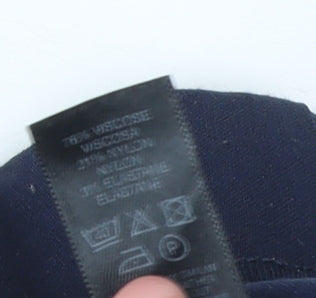 Dunnes Stores Womens Blue Stretch Straight Trousers Size M