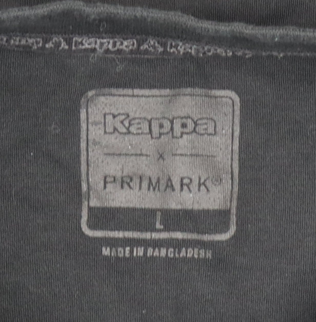 Kappa x Primark Men's Black Training Dept. Graphic T-Shirt L