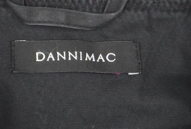 DANNIMAC Women's Black Hooded Rain Coat Size S Water Resistant