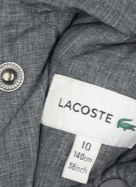 Lacoste Boys Black Star Wars Hooded Puffer Jacket 10 Years Insulated Winter Coat