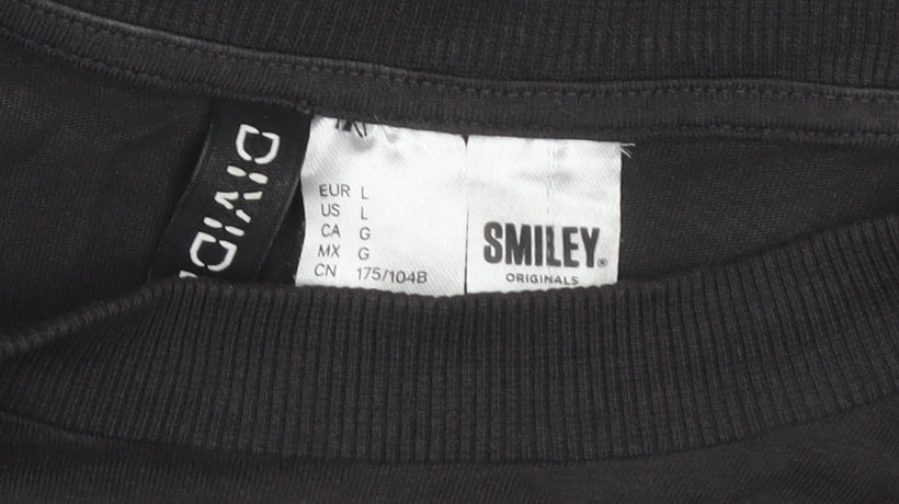 Smiley Originals Men's Black 1972 Retro Graphic T-Shirt L