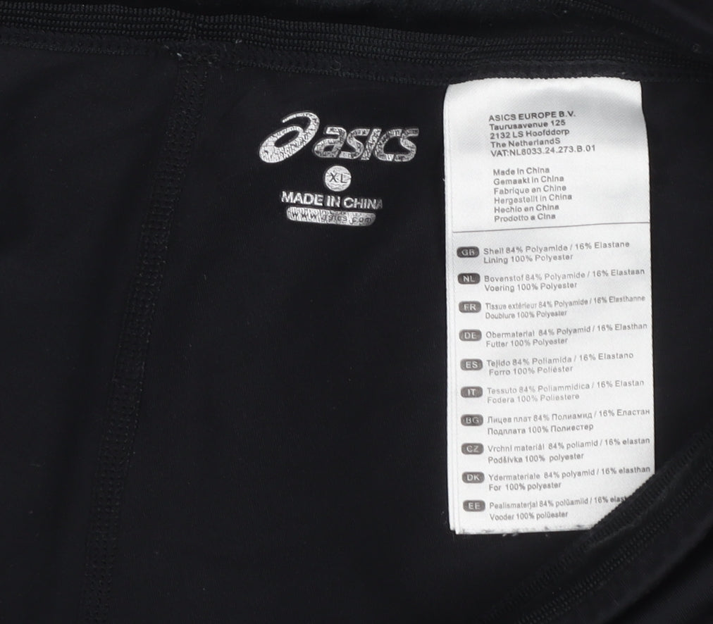 Asics Womens Black XL Jogger Activewear Trousers 84% Polyamide 16% Elastane