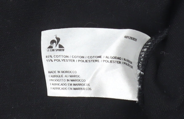 Le Coq Sportif Mens Black L Pullover Sweatshirt Crew Neck