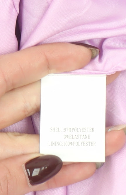 Amy Lynn Women's Purple Shawl Collar Tuxedo Blazer Size S