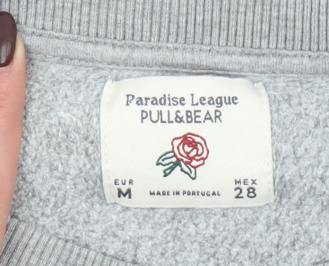 Pull & Bear Women Grey Navy Colourblock Sweatshirt Size 12