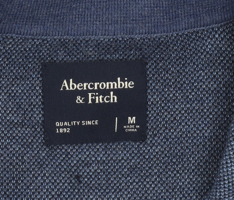 Abercrombie & Fitch Men’s Blue Collared Button Cardigan Jumper M