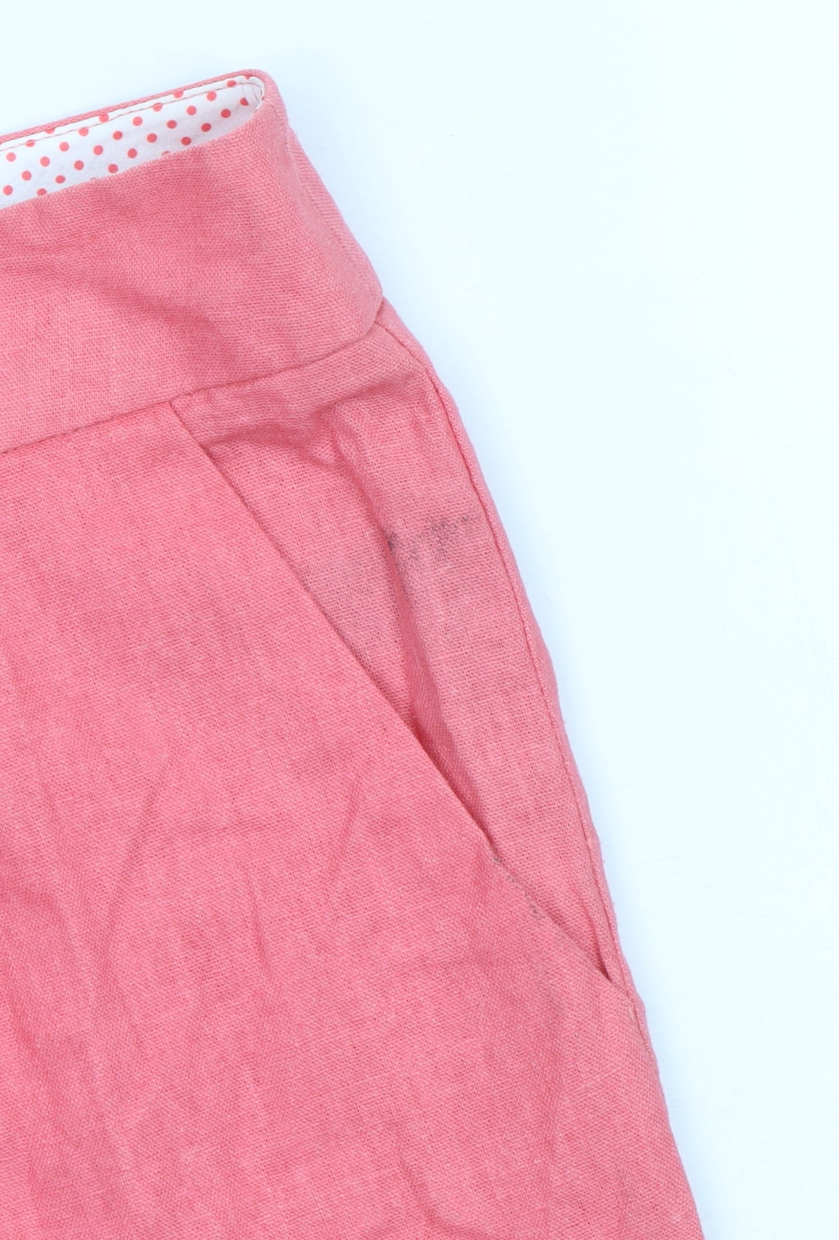 M&Co Women’s Pink Linen Blend Chino Trousers Size 16