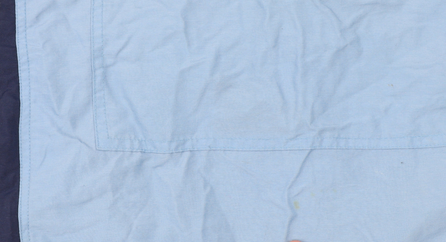 Pod Boys Blue Colourblock Hooded Nylon Anorak Jacket Size 12 Years