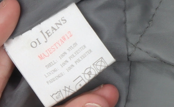 Voi Jeans Men's Black Hooded Quilted Puffer Jacket Size M