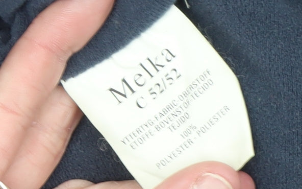 Melka Men's Black Polyester Winter Puffer Jacket Size 52 Regular