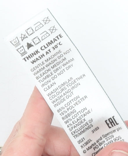 Marks and Spencer Boys Grey Jogger Trousers 13 Years Cotton Blend Elastic Waist