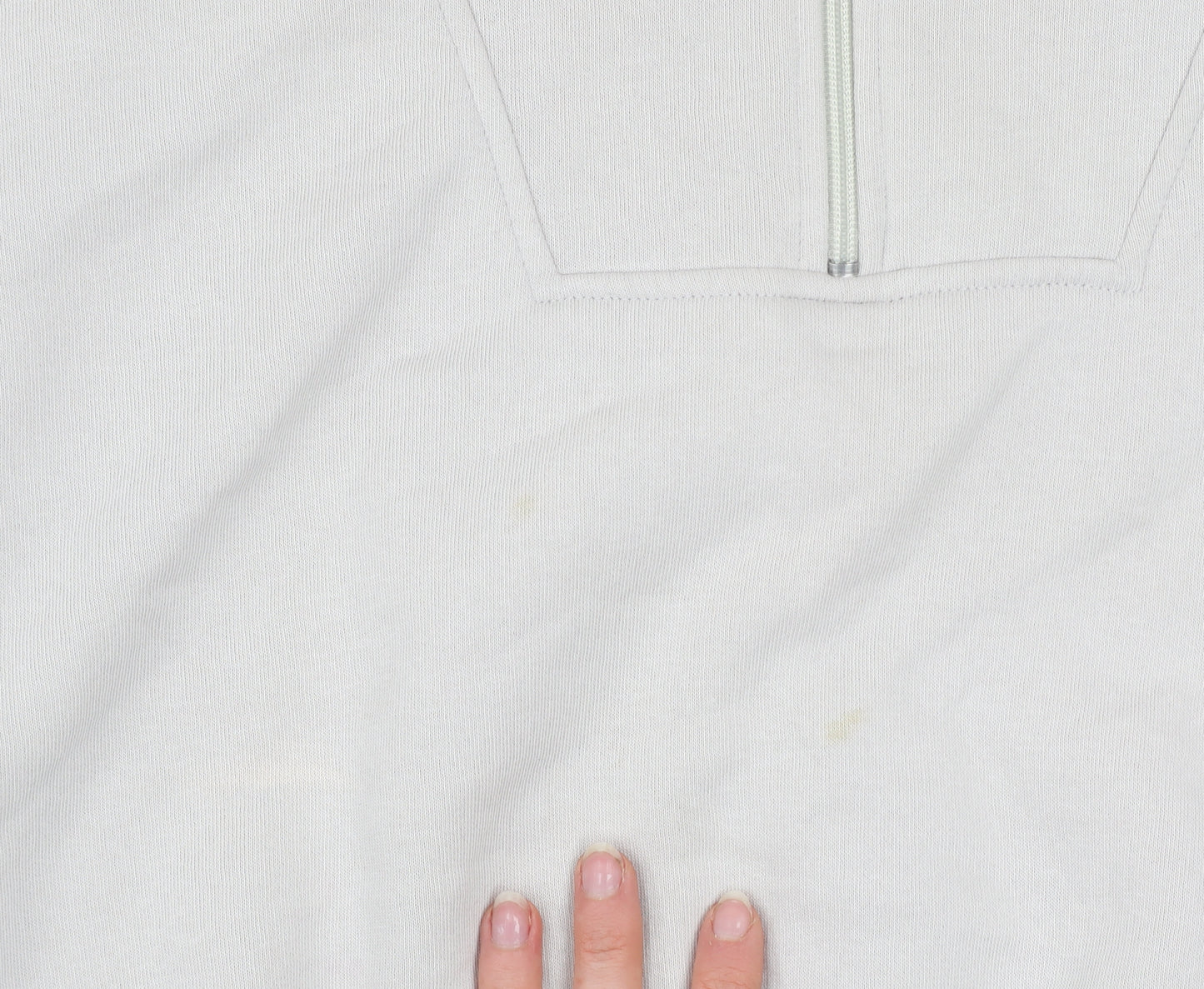 Urban Outfitters Women Beige Pink 1/4 Zip Cropped Sweatshirt M Cotton