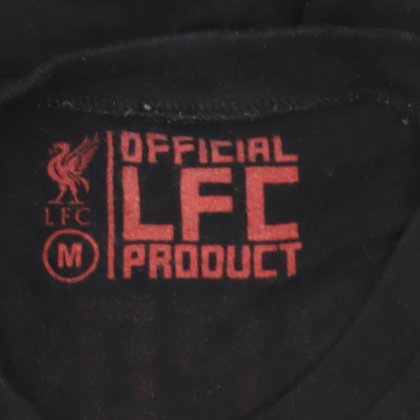Liverpool FC Men’s Black Graphic T-Shirt Medium Short Sleeve Cotton
