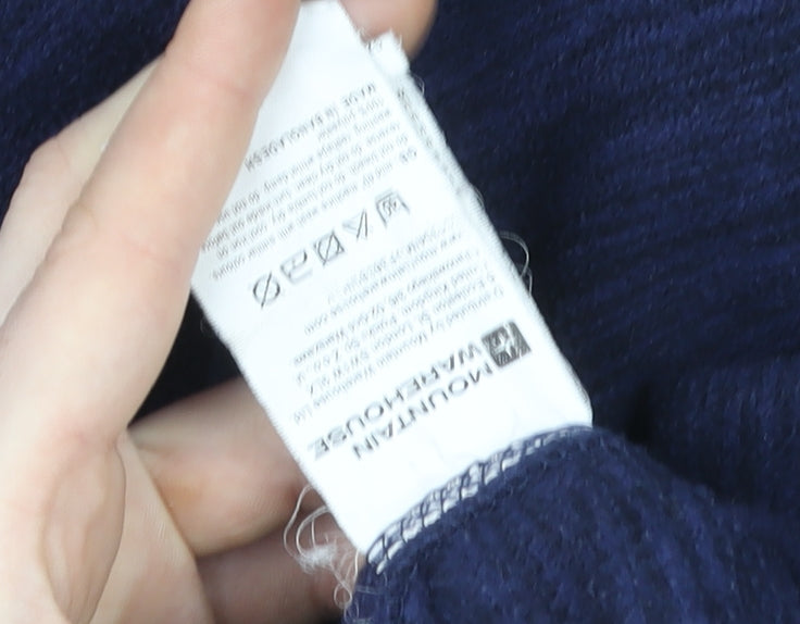 Mountain Warehouse Women Navy Blue Size 12 Pullover Hoodie Fleece