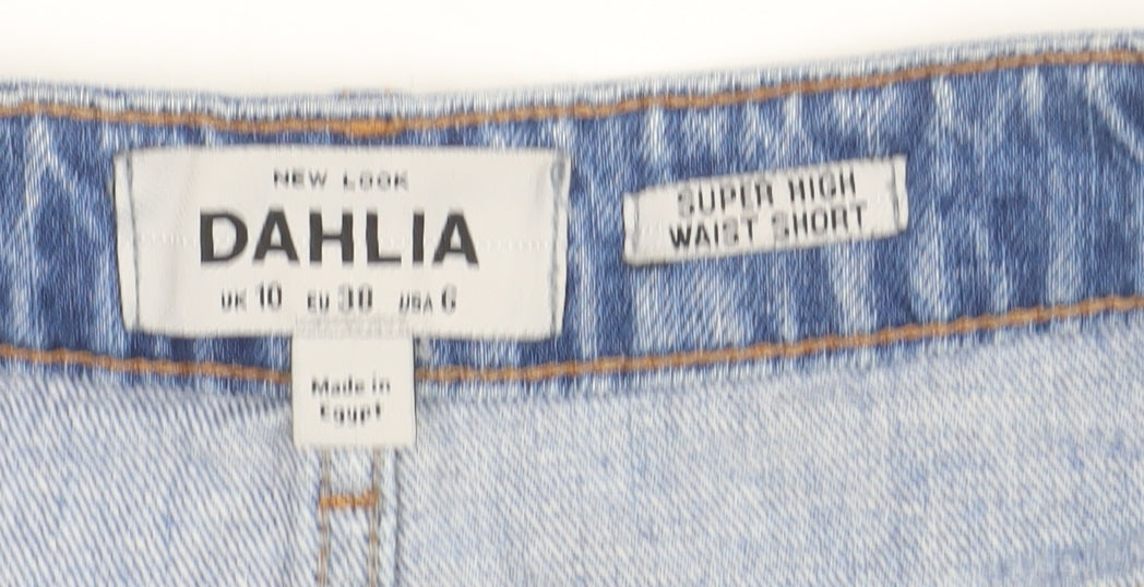 New Look Dahlia Women's Blue Size 10 Super High Waist Denim Shorts