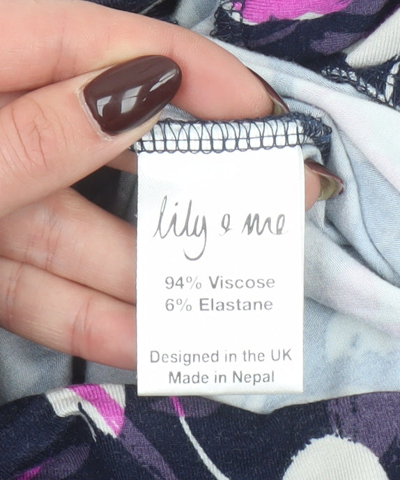 Lily and Me Women's Multicoloured Floral A-Line Skirt Size 12