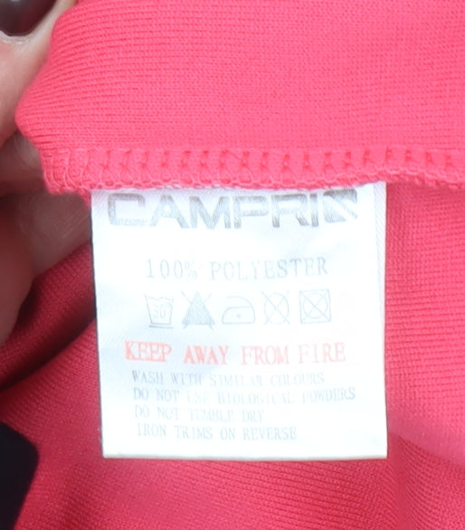 Campri Womens Pink 1/2 Zip Fleece Pullover Sweatshirt Size 10
