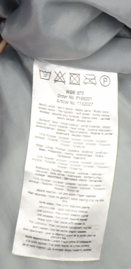 Identic Men’s Blue Puffer Jacket 2XL Regular Fit Lightweight Winter Coat