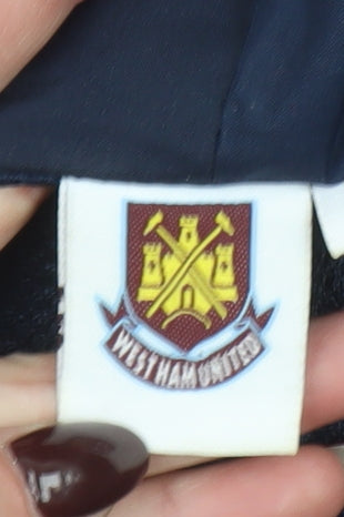 West Ham United Mens Navy Hooded Windbreaker Jacket Size M