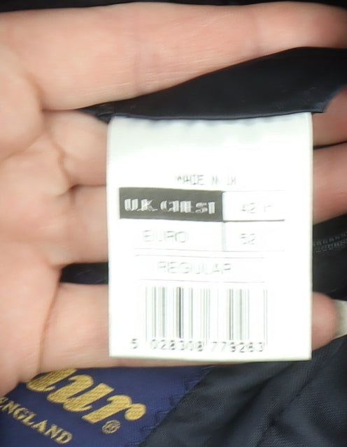 Centaur Men's Black Wool Overcoat 42in Regular Long Coat