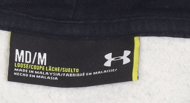 Under Armour Men's Grey Full Zip Hoodie Size M Fleece Sportswear