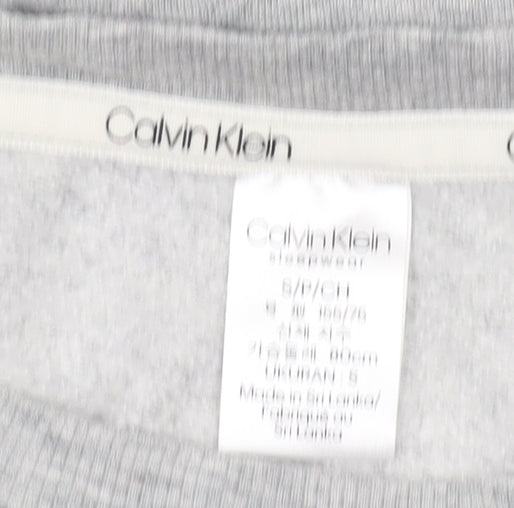 Calvin Klein Women Grey Jersey Long Sleeve Pyjama Top S