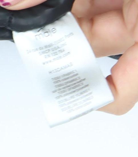 Maje Womens Black Fur Trim Hooded Long Parka Coat Size S