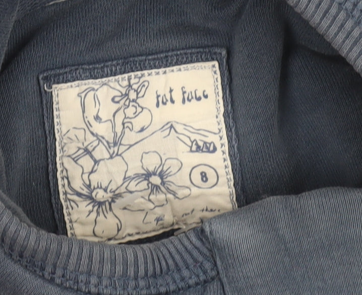 Fat Face Women's Blue Pullover Sweatshirt Size 8 Cotton Blend