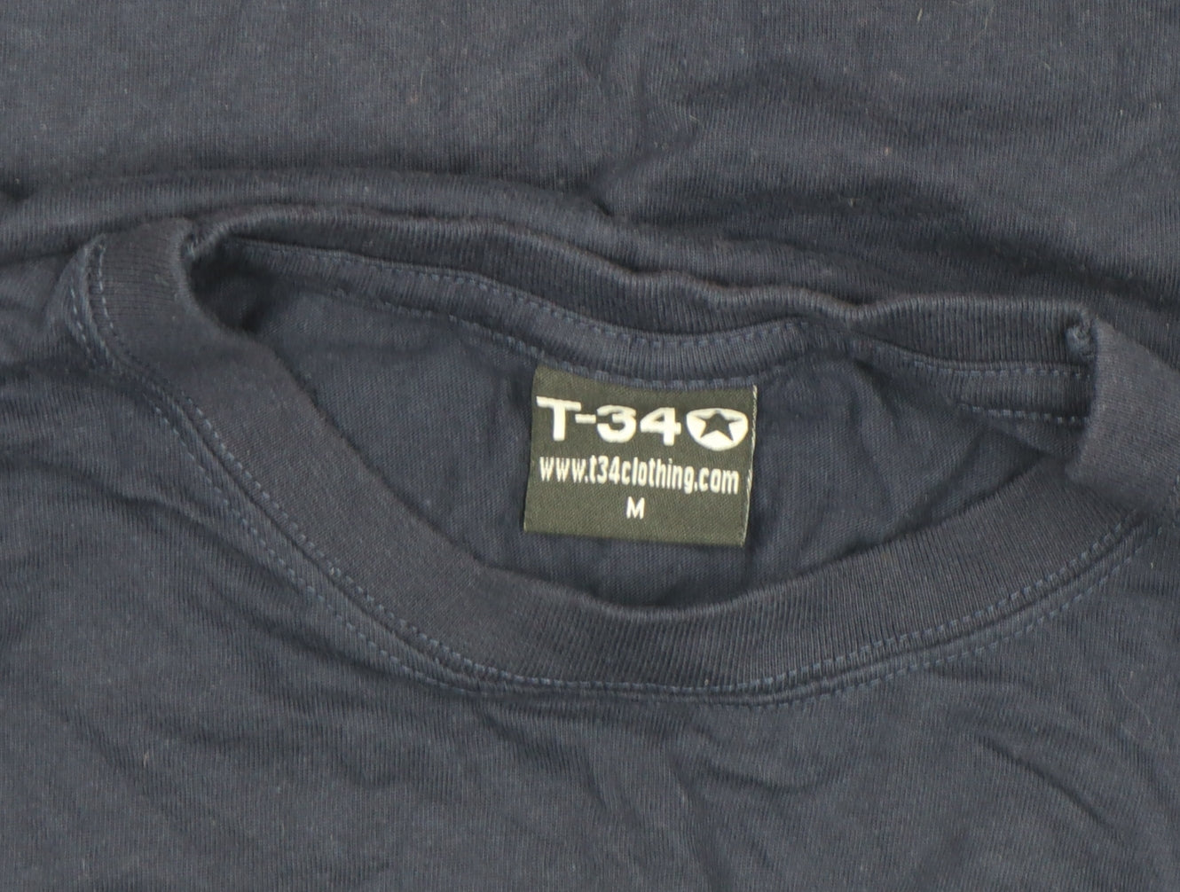 T-34 Unisex Blue Cycling Graphic Cotton T-Shirt M