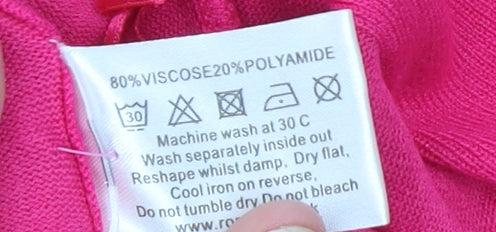 Roman Women’s Pink Short Sleeve Open Cardigan Size 12 Viscose Knit